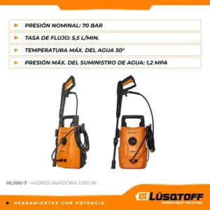 HIDROLAVADORA 100BAR 1200 W