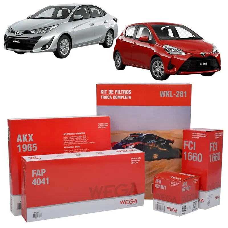 KIT DE FILTROS YARIS FAP-4041/JFO-0210/1/FCI-1630/AKX-1965